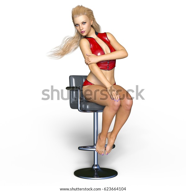 D Cg Rendering Bikini Woman Stock Illustration Shutterstock