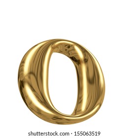 Golden Matt Lowercase Letter O Perspective 库存插图 158593040 Shutterstock