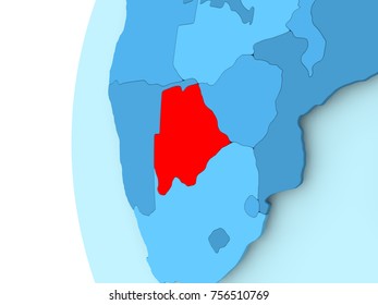 Zimbabwe Red On Blue Political Map 스톡 일러스트 1170130519 Shutterstock