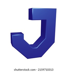 D Rendering Alphabet Letter J Character Stock Illustration