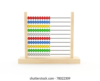 Illustration Abacus Rainbow Colored Beads Abacus Stock Vector Royalty