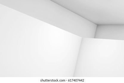 Abstract White Empty Room Contemporary Interior Stock Illustration