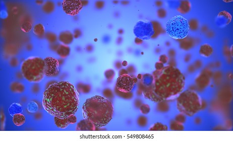 D Render Bacteria Virus D Render Stock Illustration