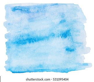 Hand Painted Bright Blue Watercolor Texture Stock Photo Edit Now