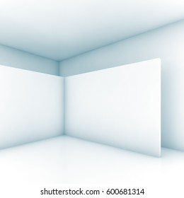 Abstract White Empty Room Interior Minimal Stock Illustration 600681314