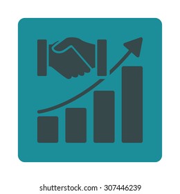 Acquisition Growth Raster Icon This Flat Stock Illustration