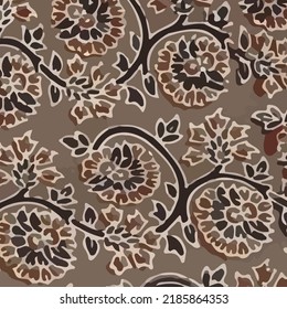 Ajrakh Pattern Ikat Block Print Pattern Stock Illustration