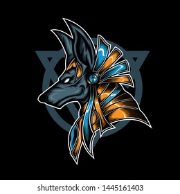 Anubis Design Logo Mascot Ilustraci N De Stock Shutterstock