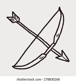 Arrow Bow Doodle Stock Vector Royalty Free 282187532 Shutterstock