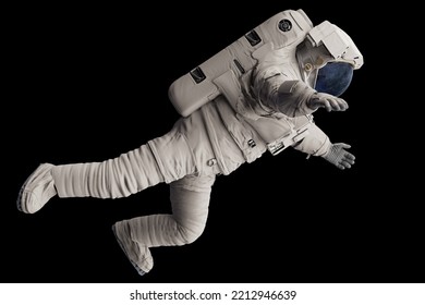 Astronaut Person Spacesuit Floating Outer Space Stock Illustration