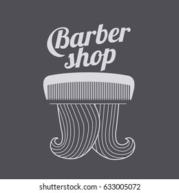 Vektor Stok Barber Shop Logo Templates Hair Beard Tanpa Royalti