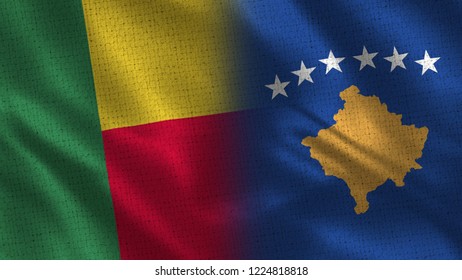 Republic Congo Kosovo 3d Illustration Two 库存插图 1253158639 Shutterstock