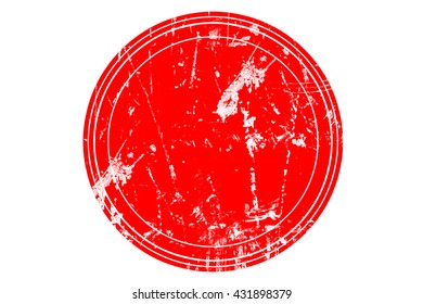 Red Circle Grunge Stamp Blank Isolated Stock Vector Royalty Free