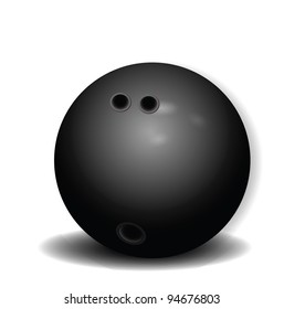 Blank Black Bowling Ball Mockup D Stock Illustration