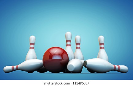 Bowling Flyer Template A Format Size Stock Vector Royalty Free