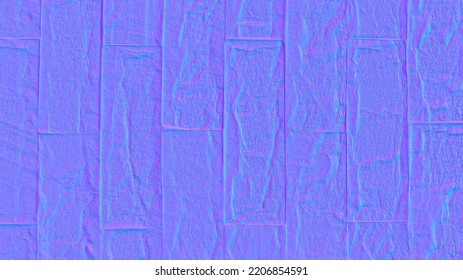 Brick Wall Texture Backgroundnormal Map D Stock Illustration