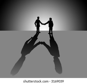 Naked Man Woman Holding Hands Silhouette 스톡 벡터 로열티 프리 88558903