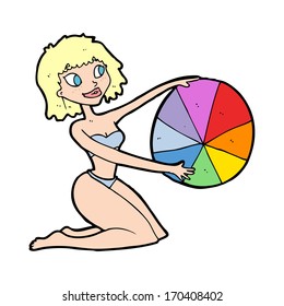 Cartoon Bikini Girl Beach Ball Stock Illustration Shutterstock