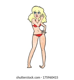 Cartoon Pretty Woman Bikini Stock Illustration 175960415 Shutterstock