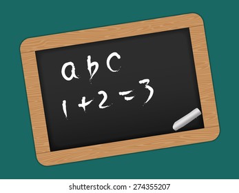 Vector Slate Chalkboard Wooden Frame Drawing Stock Vector Royalty Free