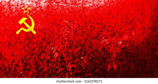 Closeup Grunge Soviet Union Flag D Stock Illustration Shutterstock