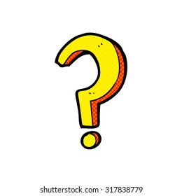 Comic Book Style Cartoon Question Mark Stock Illustration