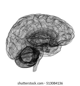 Creative Concept Human Brain Pencil Drawing 스톡 일러스트 1484092532