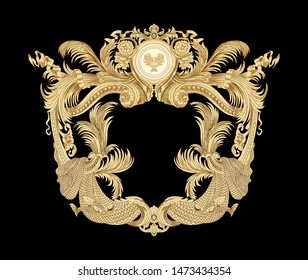 Dekorative Eleganz Und Luxuri Se Muster Barockgold Stockillustration