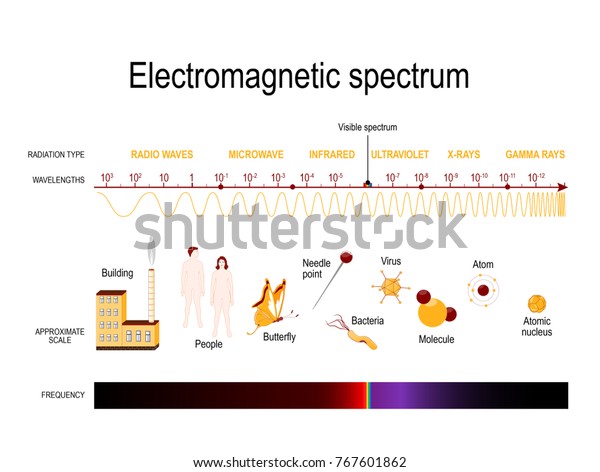 Diagram Of The Electromagnetic Spectrum Illustration Showing Various