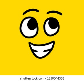 Ilustrasi Stok Digital Illustration Cartoon Emoticon Face Background