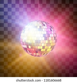 Disco Ball Bright Rays Bokeh Music Stock Vector Royalty Free 1385382284