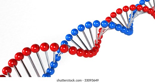 D Render Image Representing Dna String Stock Illustration