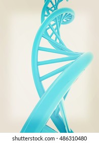 Dna Structure Model On White 3d Stock Illustration 486310480 Shutterstock