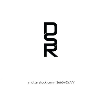 Dsr Originales Monogramm Logo Design Stockillustration