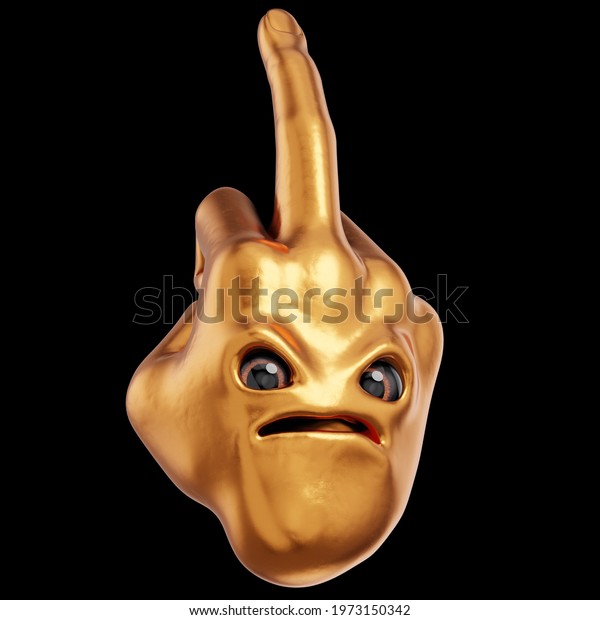 Emoji Fuck You Hand Sign Cartoon ภาพประกอบสตอก 1973150342 Shutterstock