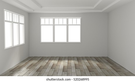 Empty Room D Rendering Stock Illustration Shutterstock