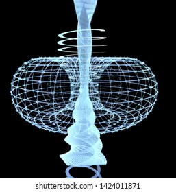 Energy Aura Man Spiral Flow Energy Stock Illustration 1424011862