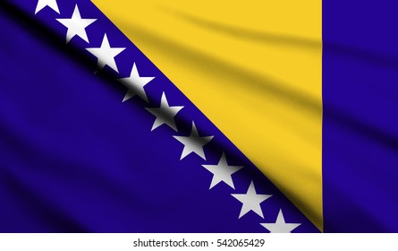 National Flag Bosnia Herzegovina Country Bosnian Stock Vector Royalty