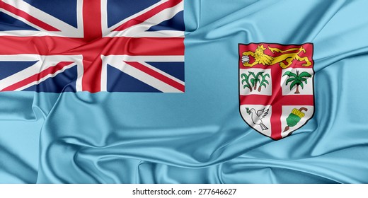 Flag Fiji Waving Wind Stock Illustration Shutterstock