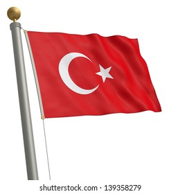 Turkish Pin Icon Flag Vector Illustration Stock Vector Royalty Free