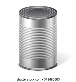 Tincan Ribbed Metal Tin Can Canned Stock Vector Royalty Free