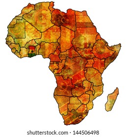 Ghana On Actual Vintage Political Map 스톡 일러스트 144506498 Shutterstock