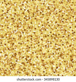 Gold Star Seamless Pattern Stock Vector Royalty Free 335317028