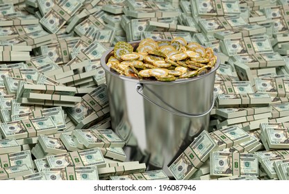 Bucket Gold Coins Images Stock Photos Vectors Shutterstock