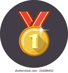 Ranking Medal Icon Illustration St Place Stock Vector Royalty Free