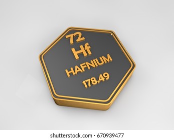 Hafnium Hf Chemical Element Periodic Table Stock Illustration