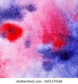 Hand Painted Watercolor Blue Red Texture Stock Illustration 1451174168