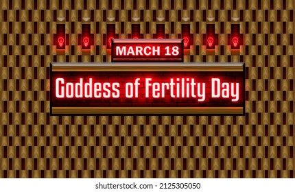 Happy Goddess Fertility Day March Stock Illustration