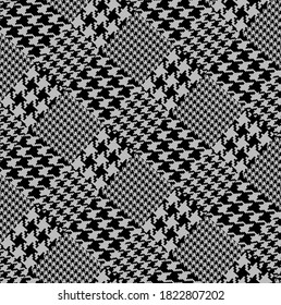 Houndstooth Seamless Pattern Crowbar Print Stock Illustration