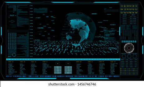 Hud World Digital Data Cyber Technology Stock Illustration 1456746746